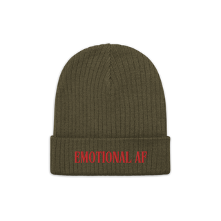 EMOTIONAL AF - ribbed beanie